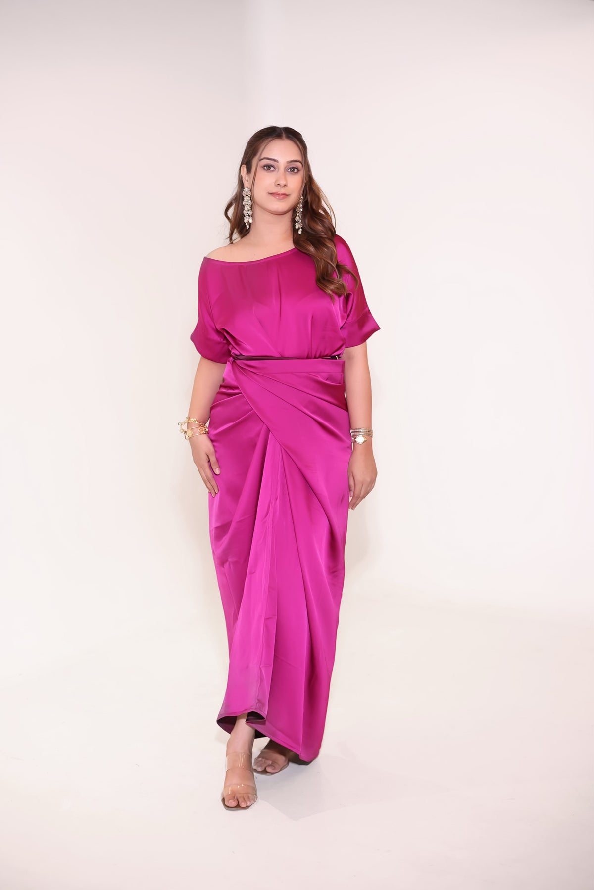 Doobara Reversible Set, satin co-ord set for women by Siyra