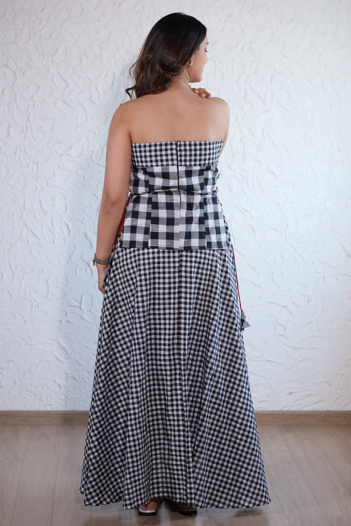 Checkerboard Top, corset top for women by Siyra, view 3