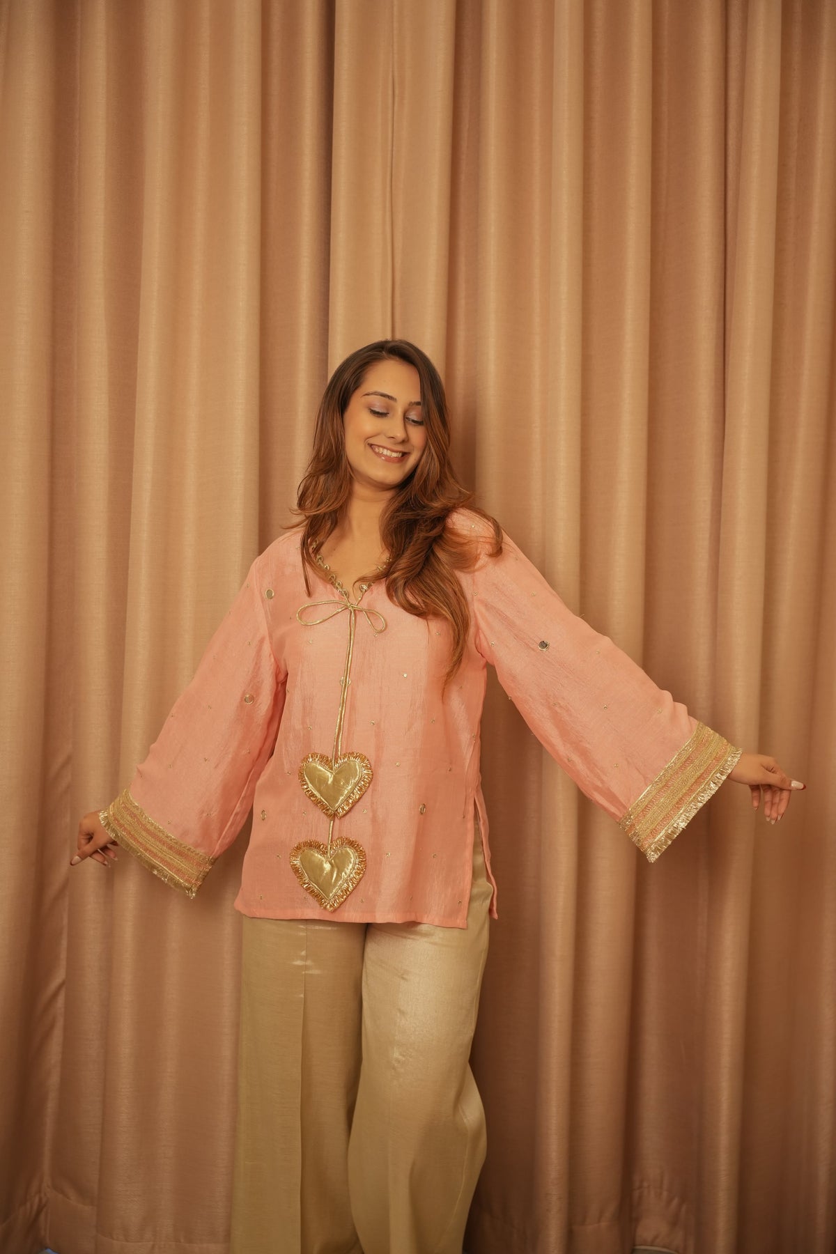 Gulabi Mohabbat Top, party wear top for women by Siyra