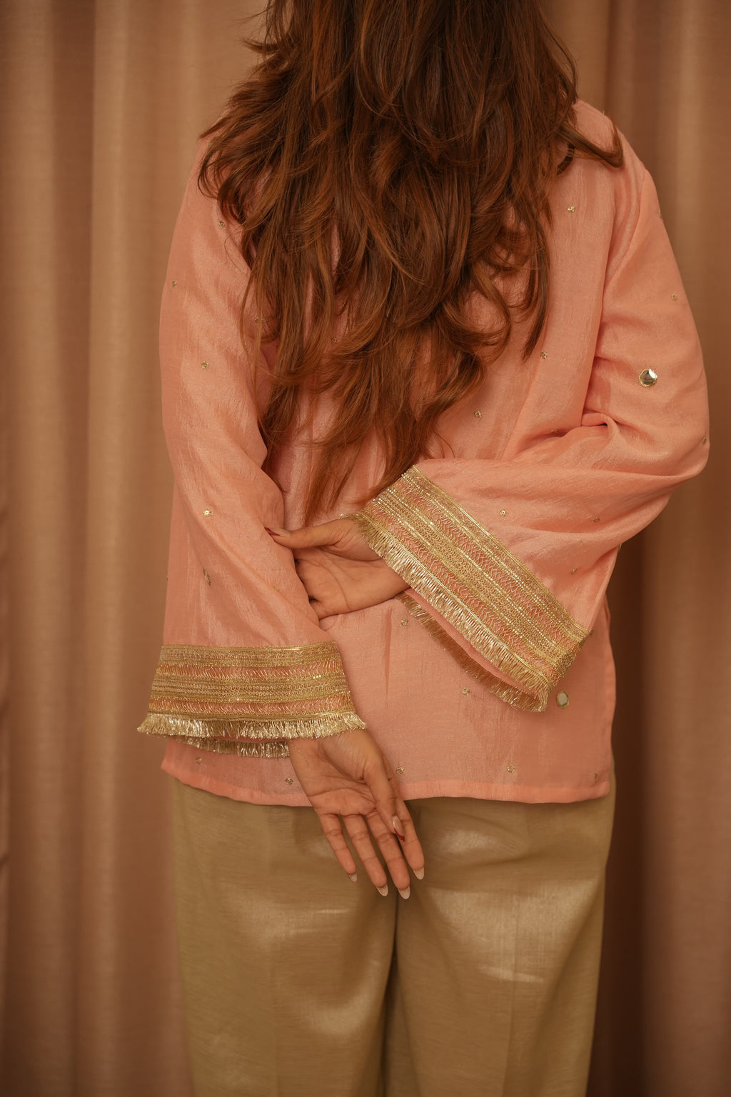 Gulabi Mohabbat Top, party wear top for women by Siyra, view 2