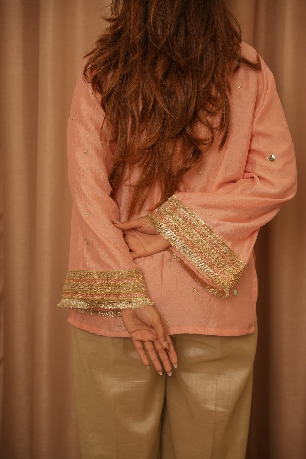 Gulabi Mohabbat Top, party wear top for women by Siyra, view 2