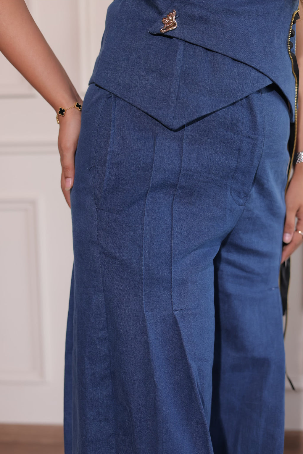 Celestial Denim Balloon Pants, denim balloon pants for women by Siyra, view 3