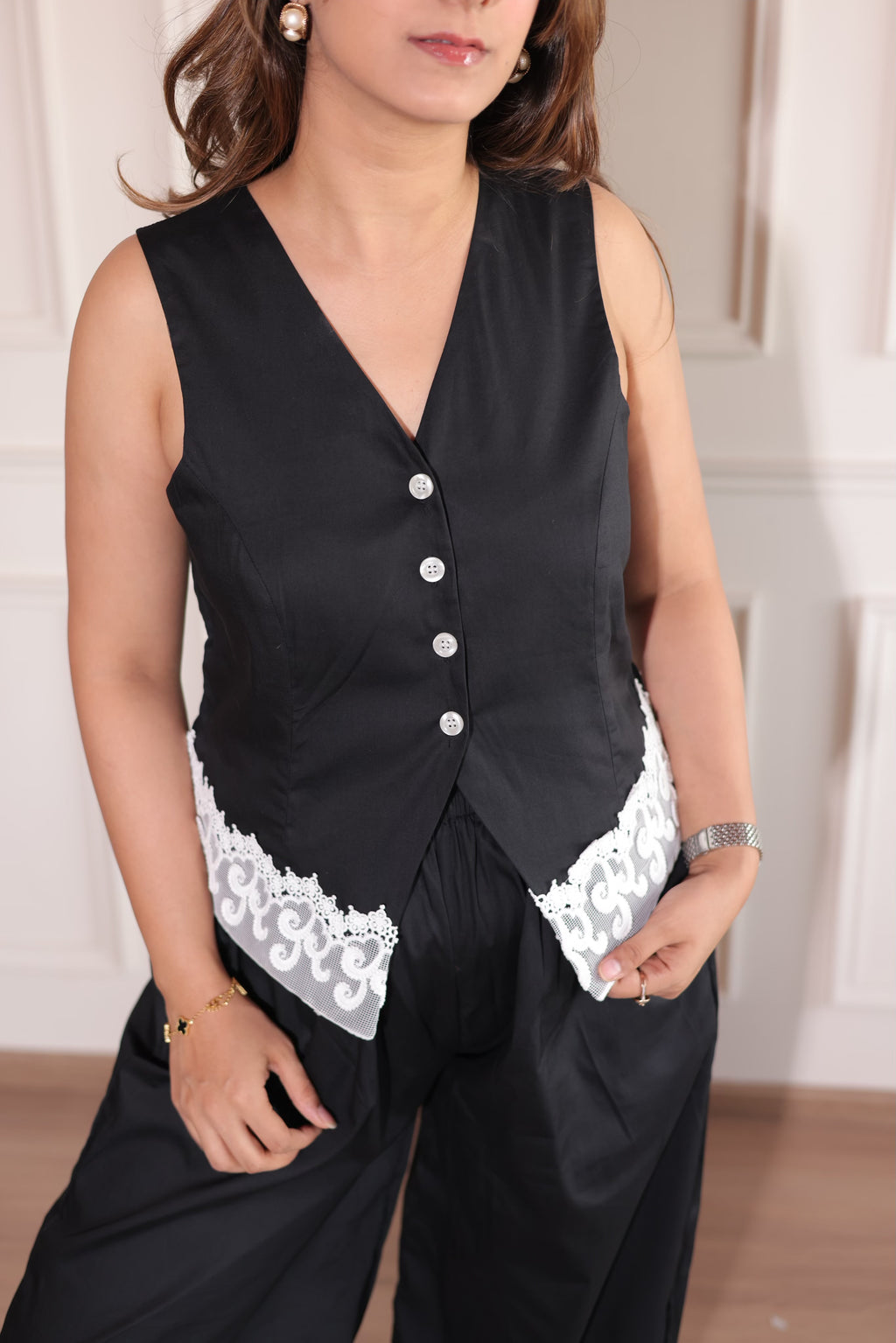 Ebony Balloon Pants, black balloon pants for women by Siyra, view 3