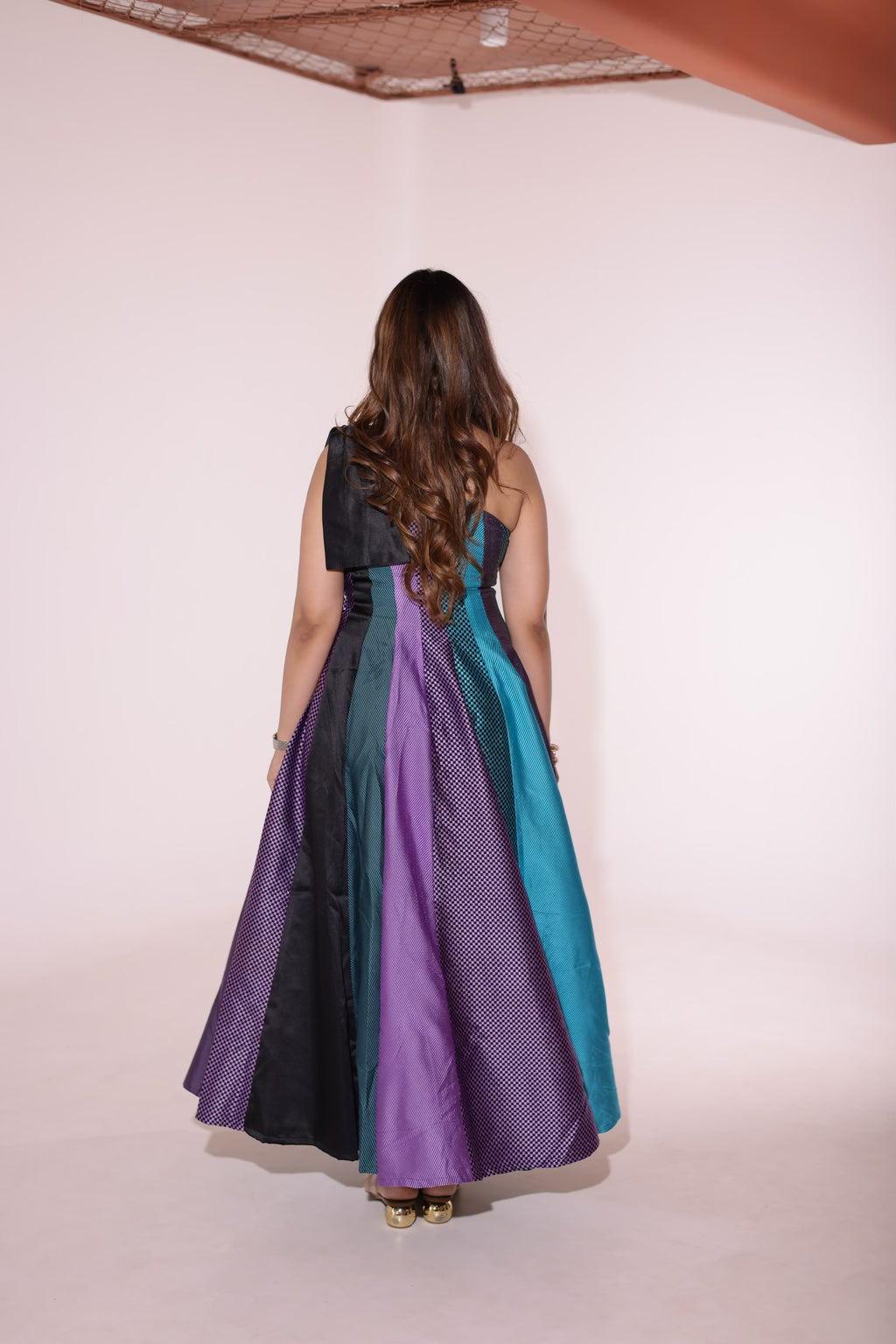 Jasmine Maxi Dress, one shoulder maxi dress for women by Siyra, view 3