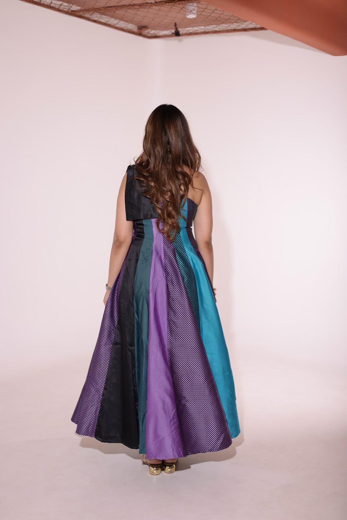 Jasmine Maxi Dress, one shoulder maxi dress for women by Siyra, view 3