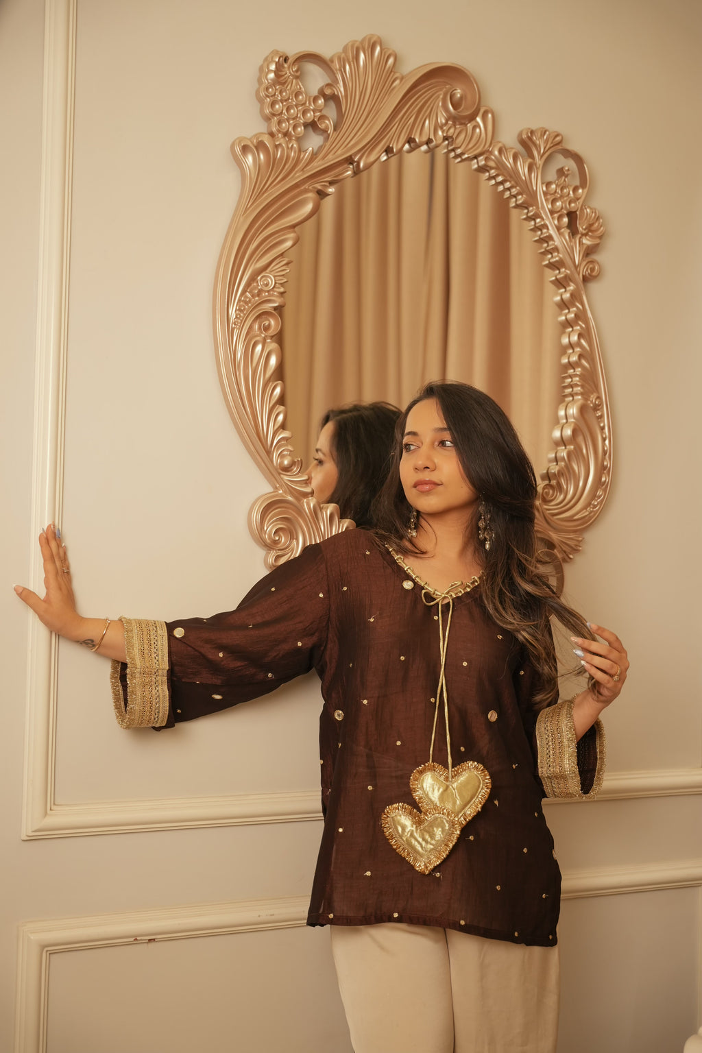 Mohabbat Top, party wear top for women by Siyra, view 3