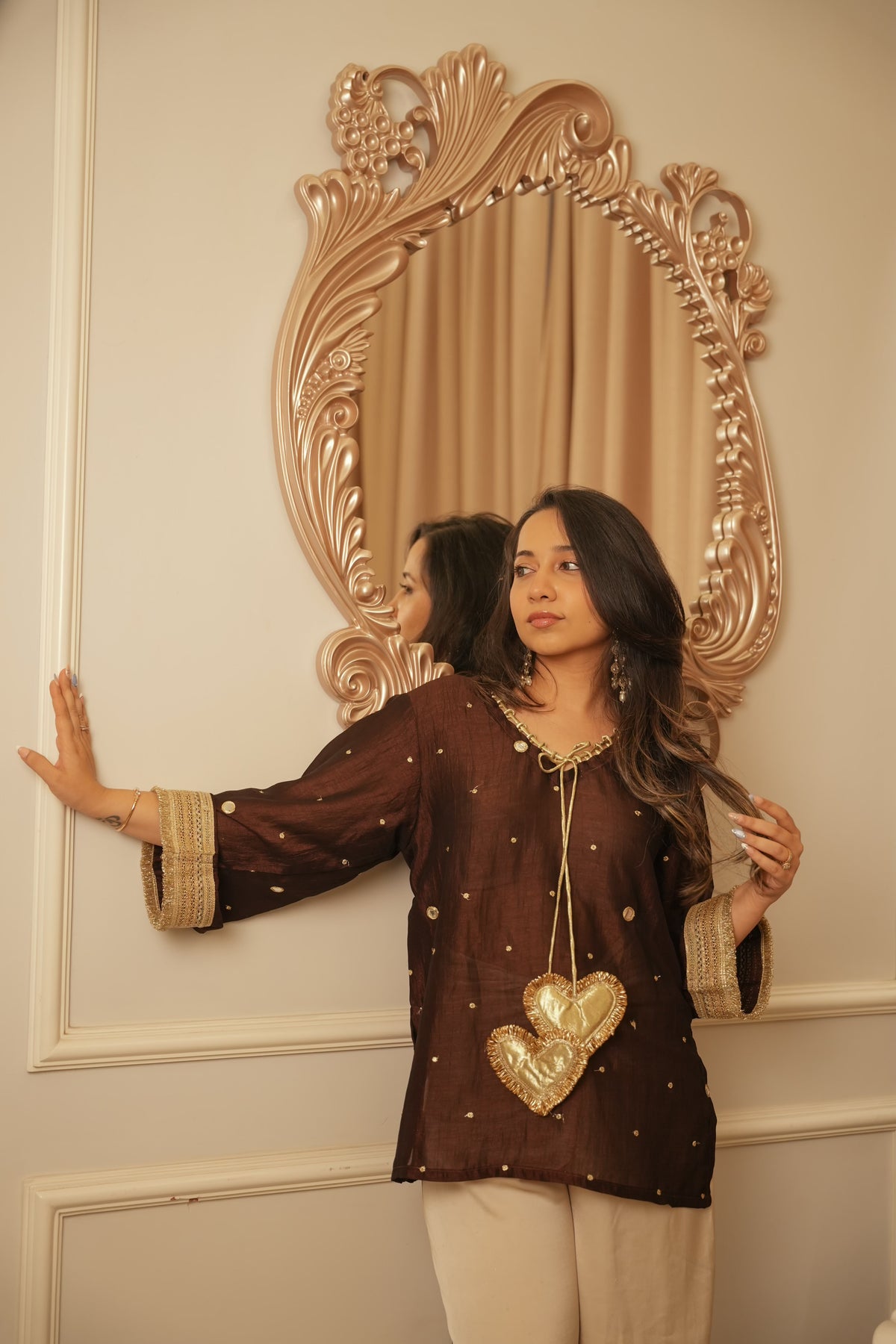 Mohabbat Top, party wear top for women by Siyra, view 3