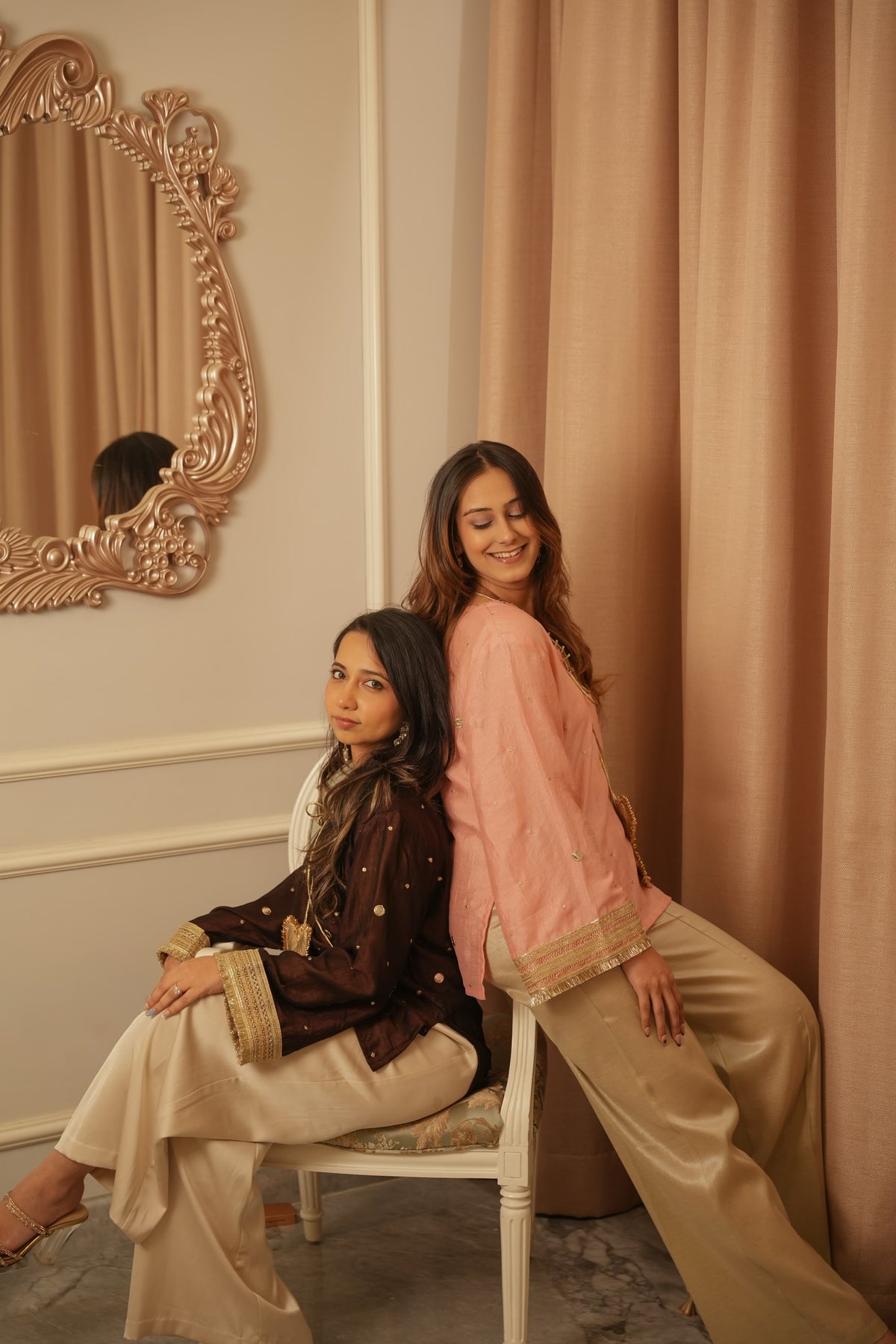 Gulabi Mohabbat Top, party wear top for women by Siyra, view 3