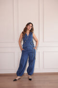 Celestial Denim Balloon Pants, denim balloon pants for women by Siyra