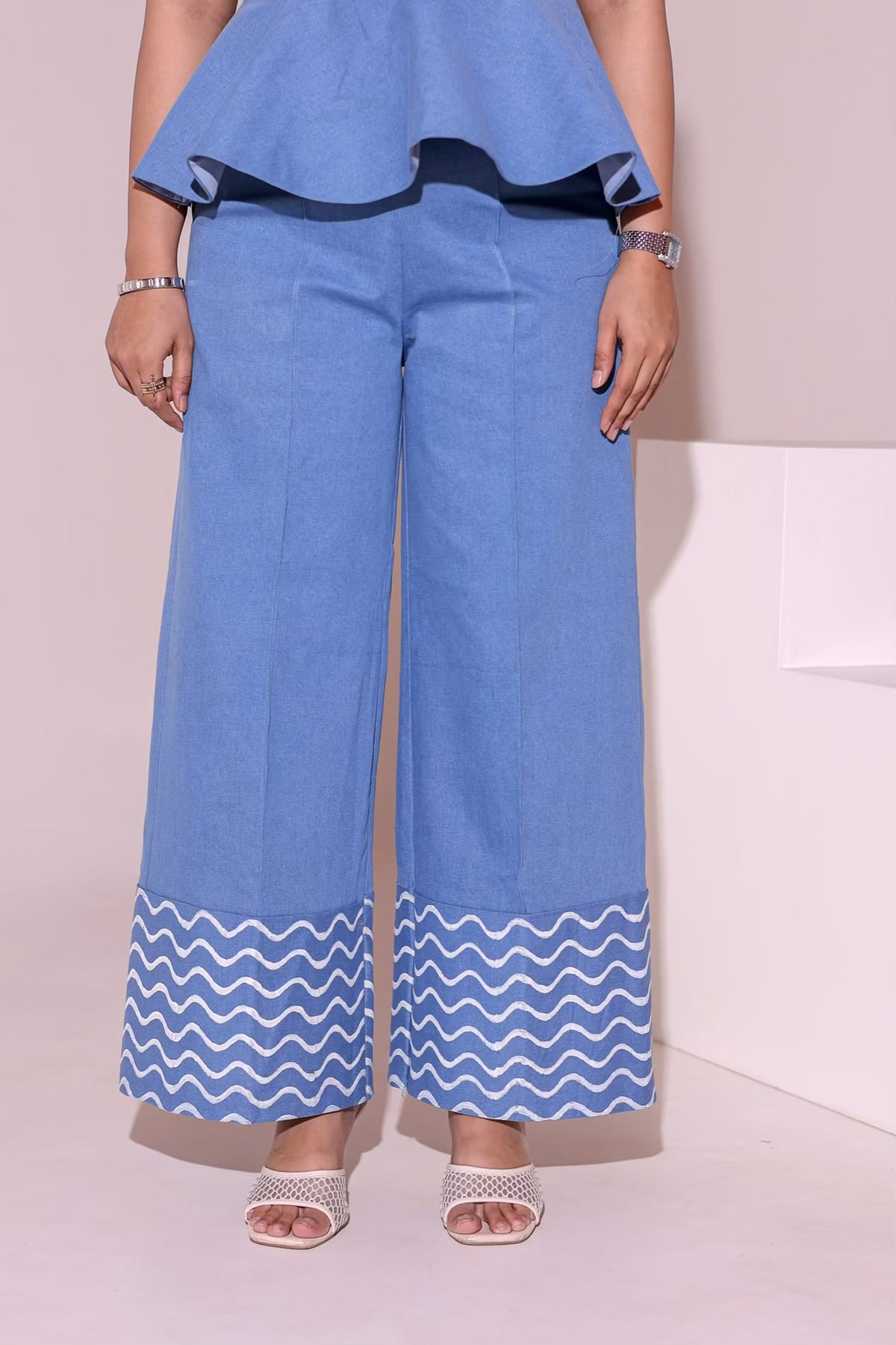 Leher Wide-leg Denim Pants, wide leg jeans for women by Siyra