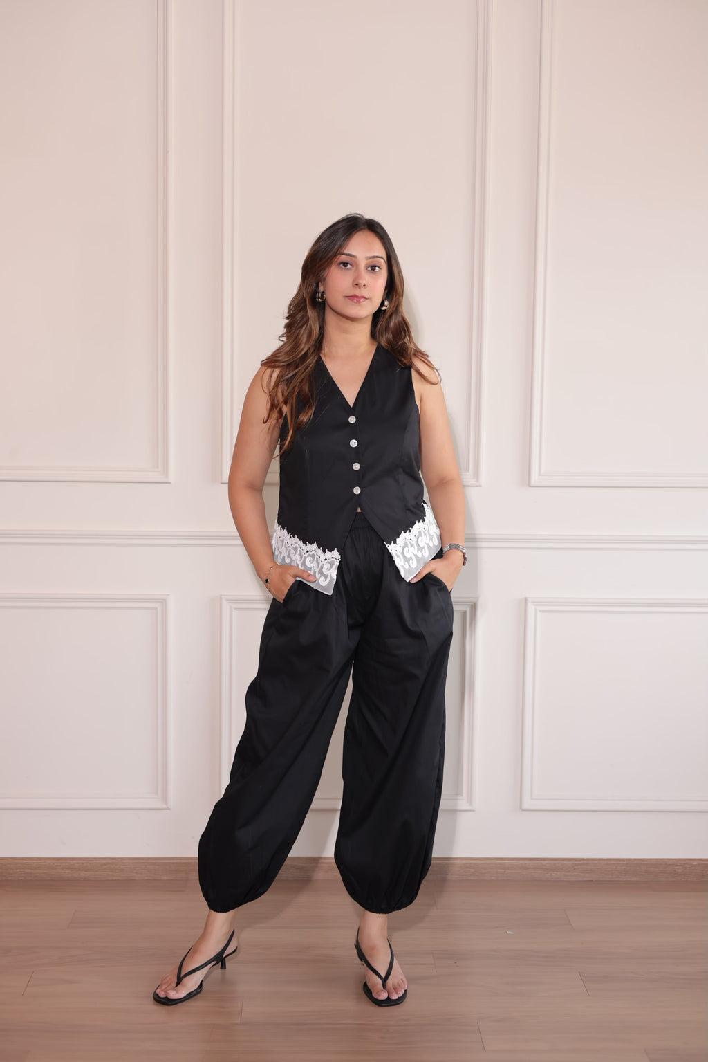 Ebony Balloon Pants, black balloon pants for women by Siyra