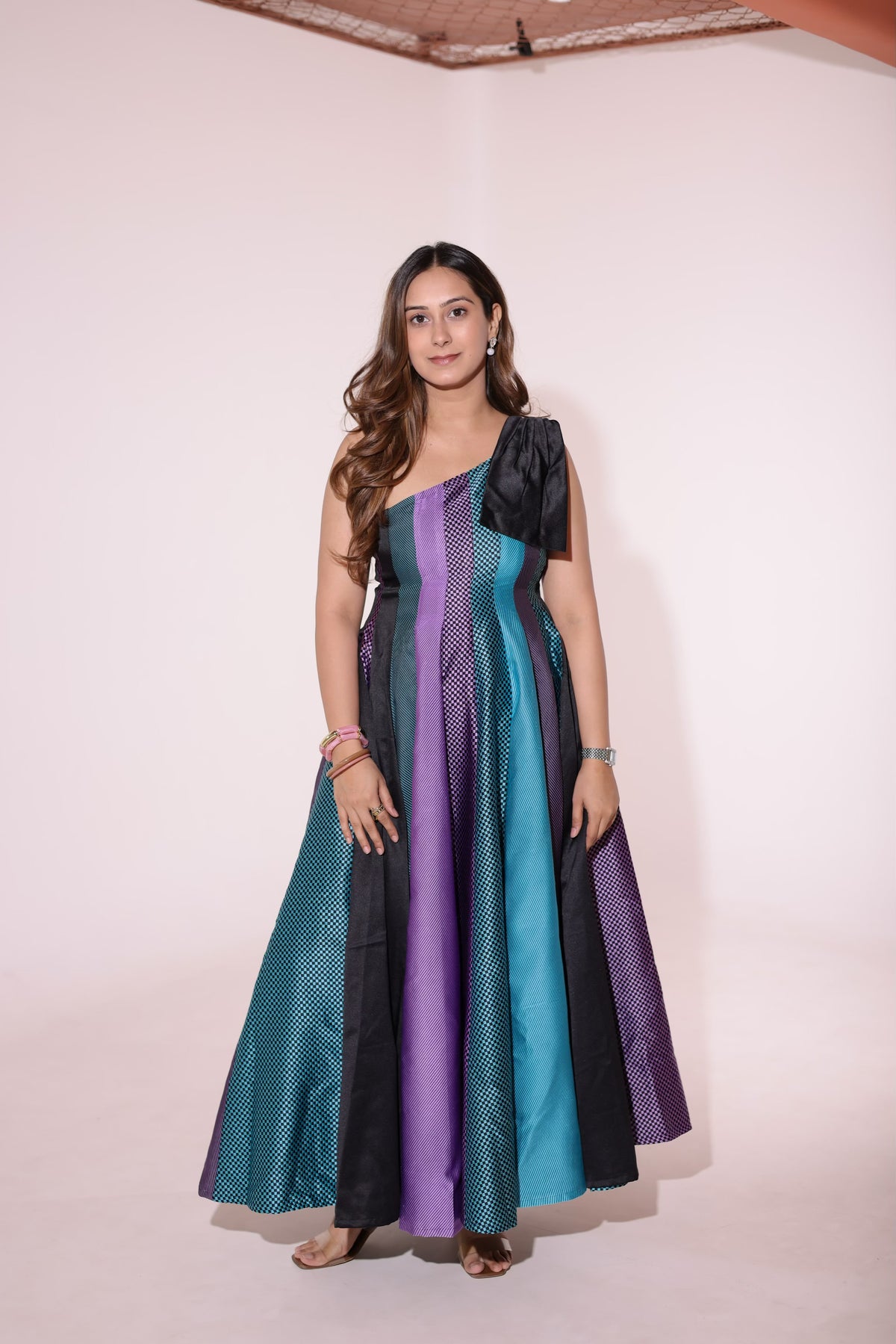 Jasmine Maxi Dress, one shoulder maxi dress for women by Siyra, view 2