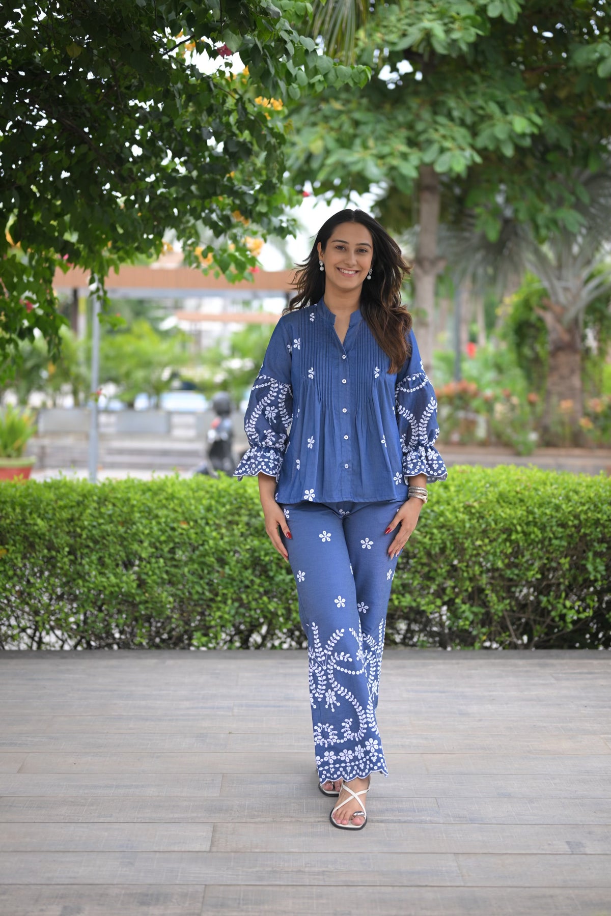 Isha Denim Shirt, denim shirt for women by Siyra, view 3
