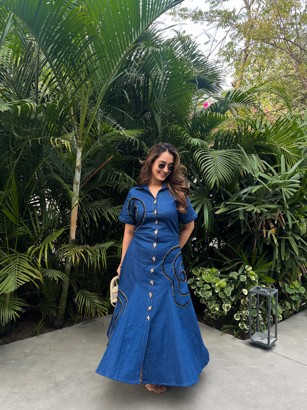 Margot Denim Dress, denim maxi dress for women by Siyra