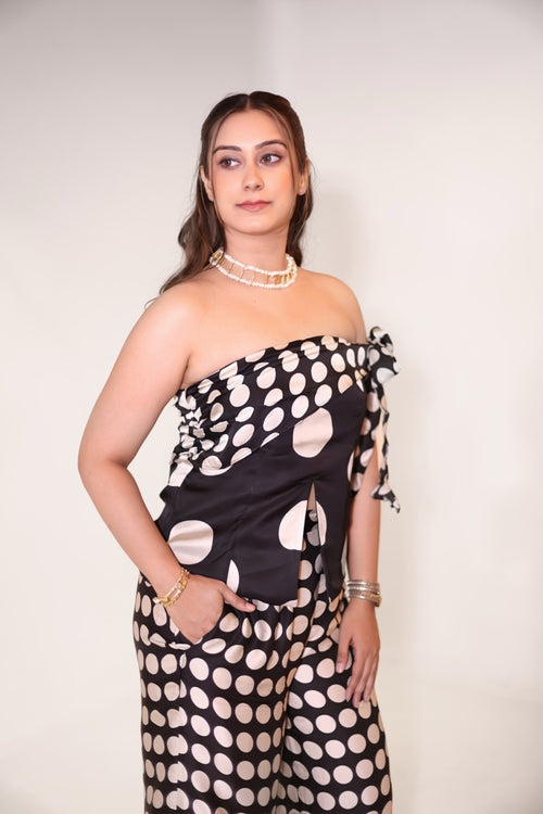 Blair Polka Set, polka dot co-ord set for women by Siyra, view 2