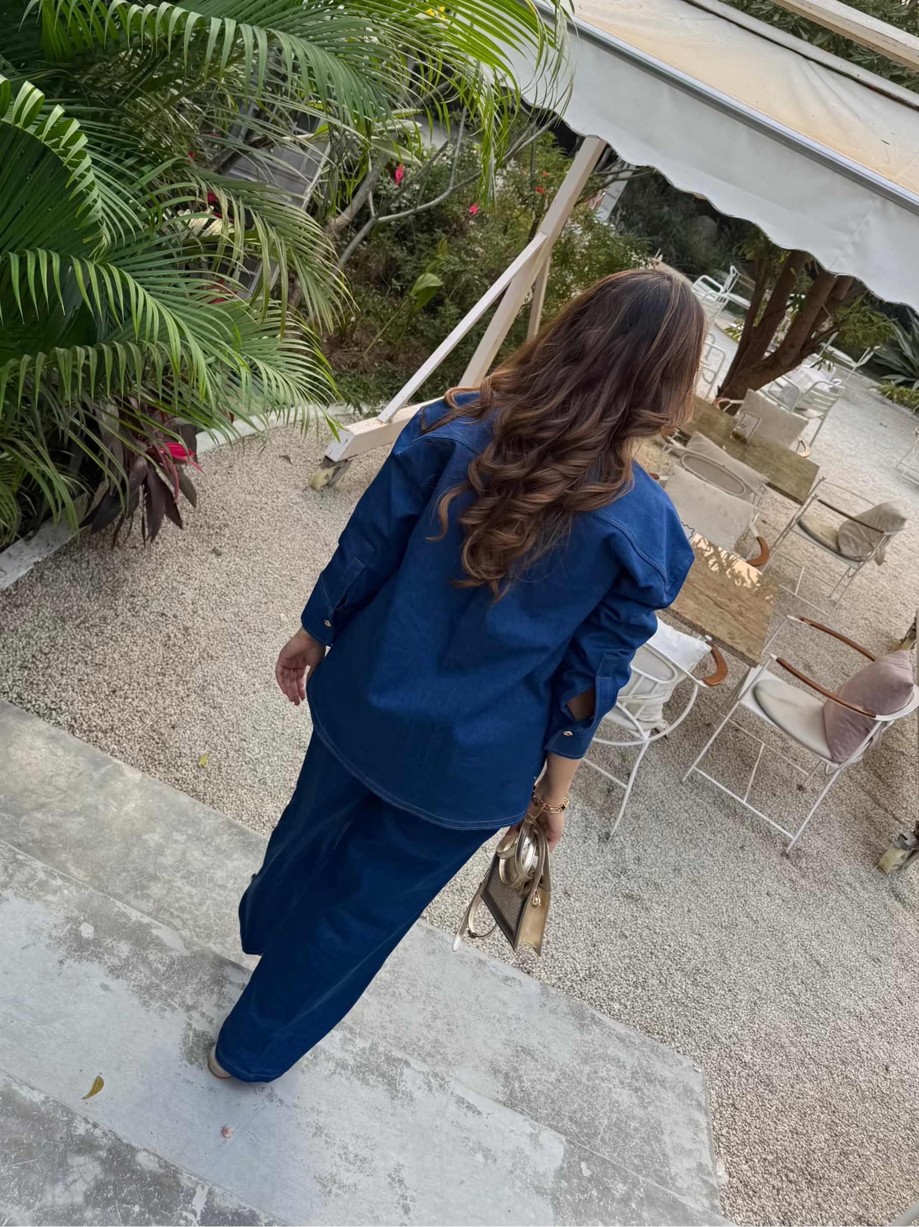 Cloe Denim Set, denim co-ord set for women by Siyra, view 4